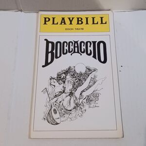 Boccaccio Edison Theatre Playbill-November 1975-Broadway-Opening Night-Musical